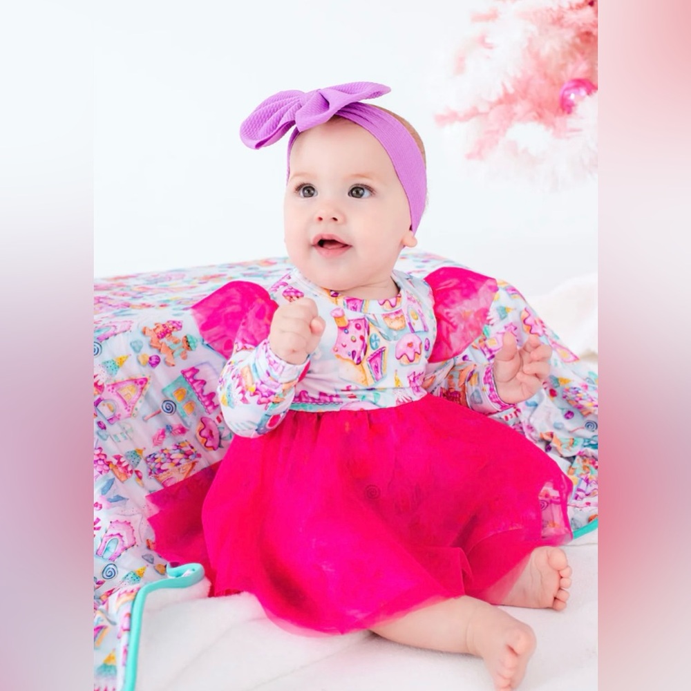 Birdie Bean Jovie Gingerbread Twirl Bodysuit Dress